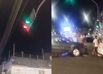 Sinal com verde e vermelho ao mesmo tempo causa colisão no centro de Paulo Afonso
