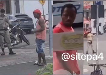 Homem que causou tumulto com uma faca no centro de Paulo Afonso é visto novamente nas ruas após ser detido e liberado em menos de 24h