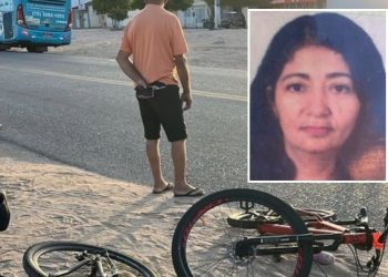 Mulher morre atropelada por carreta quando seguia para o trabalho de bicicleta na BR-110, em Paulo Afonso-BA