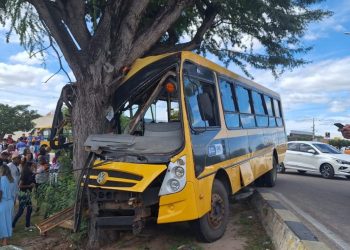 Ônibus escolar bate em árvore e deixa alunos feridos em Paulo Afonso