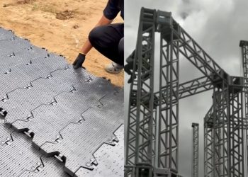 Prefeitura inicia montagem da estrutura da Copa Vela 2025 com instalação de piso especial na região dos lagos