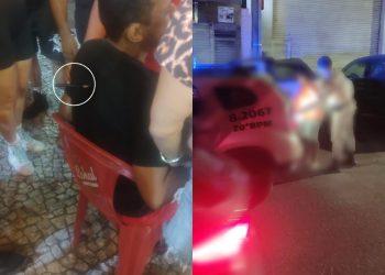 Homem fica com faca cravada nas costas no centro de Paulo Afonso; mulher é detida no local