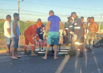 Acidente entre motos deixa vítimas gravemente feridas na BR-316, em Petrolândia-PE