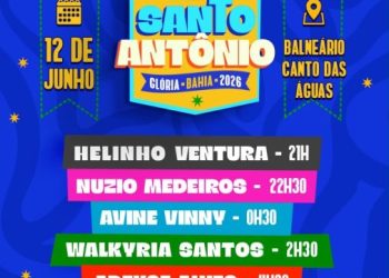 Festa de Santo Antônio divulga programação oficial e promete movimentar Glória-BA e toda a região