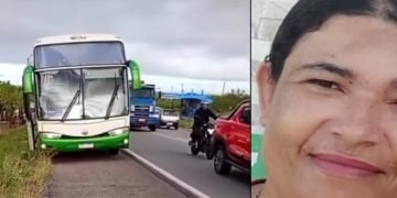 Mulher morre após acidente envolvendo ônibus na BR-423, no Jardim Cordeiro