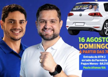 Neto Coelho e Carlos Muniz iniciam campanha com adesivaço no Bairro Tancredo Neves