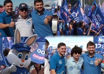 Adesivaço e corpo a corpo marcam o início da campanha de Neto Coelho e Carlos Muniz