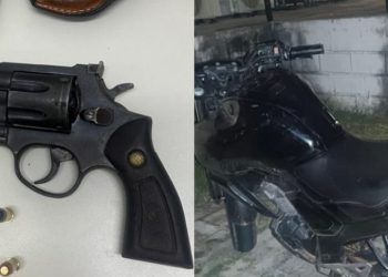PM apreende revólver e recupera motocicleta após perseguição na zona rural de Paulo Afonso