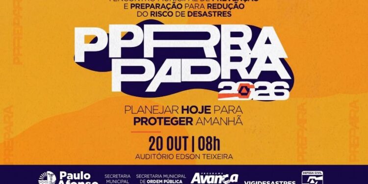 PREPARA 2026: Evento debate prevenção de desastres e lança Plano Municipal de Contingência Multirrisco na terça-feira (20)