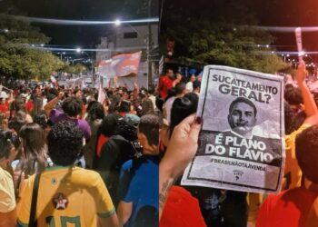 Estudantes fazem ato e caminhada em Paulo Afonso em apoio a Lula