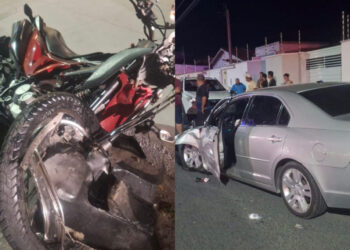 Veículo colide frontalmente com motocicleta e atinge dois carros em Paulo Afonso; condutora fica gravemente ferida
